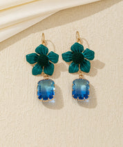Boucles d’oreilles fleur et strass Dormeuse - 26AHBOL0009