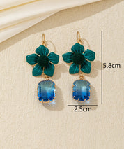 Boucles d’oreilles fleur et strass Dormeuse - 26AHBOL0009