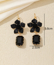 Boucles d’oreilles fleur et strass Dormeuse - 26AHBOL0009
