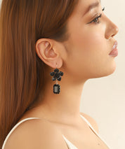 Boucles d’oreilles fleur et strass Dormeuse - 26AHBOL0009
