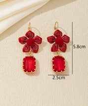 Boucles d’oreilles fleur et strass Dormeuse - 26AHBOL0009