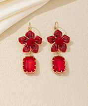 Boucles d’oreilles fleur et strass Dormeuse - 26AHBOL0009