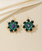 Boucles d'oreilles pendantes fleur strass Dormeuse – 26AHBOL013