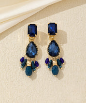 Boucles d’oreilles Clips pendantes perles verre – 26AHBOL014