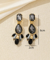 Boucles d’oreilles Clips pendantes perles verre – 26AHBOL014