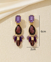 Boucles d’oreilles Clips pendantes perles verre – 26AHBOL014