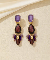 Boucles d’oreilles Clips pendantes perles verre – 26AHBOL014