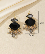 Boucles d'oreilles pendantes strass pampilles Dormeuse –  26AHBOL018