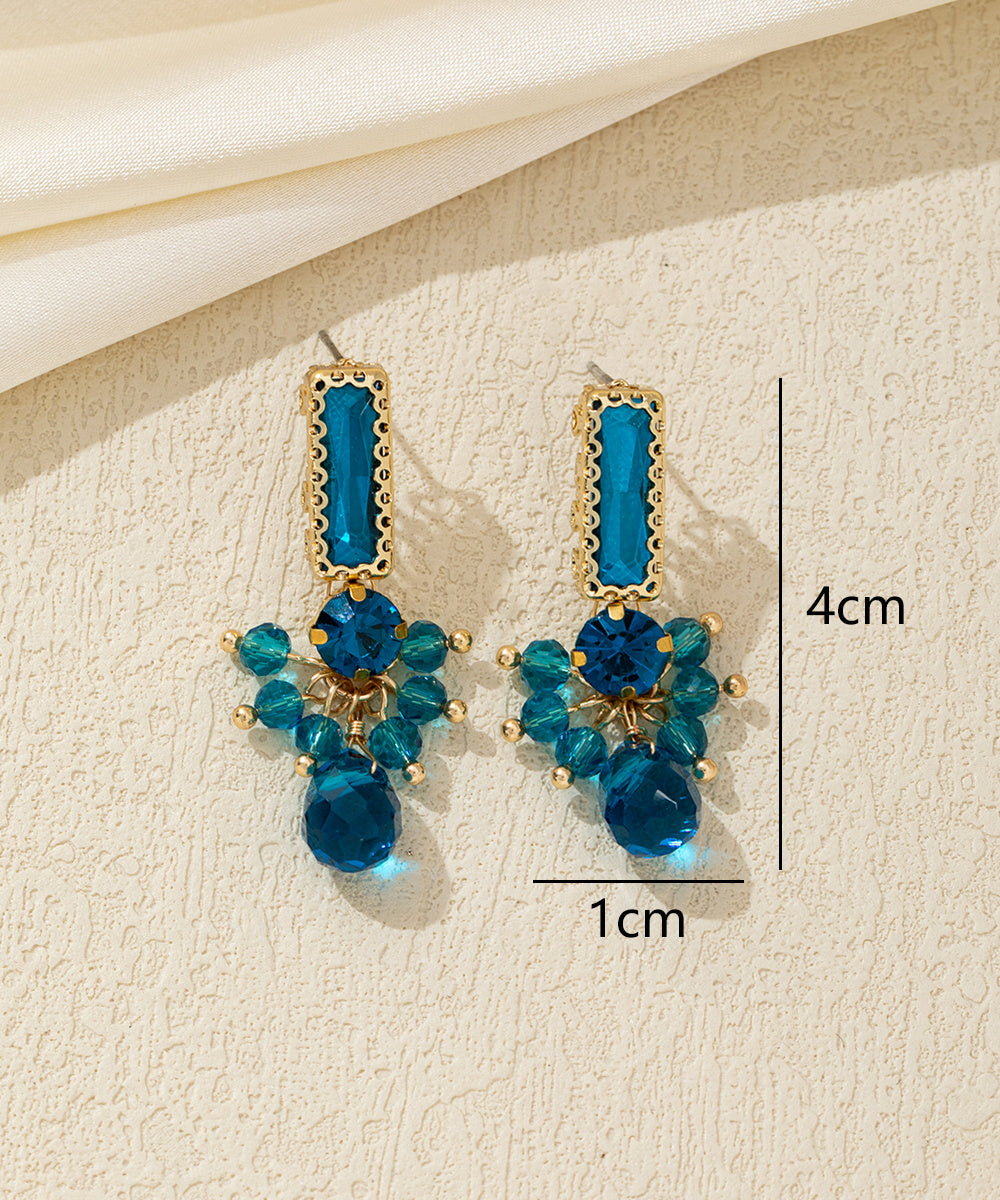 Boucles d’oreilles pendante strass pampilles 26AHBOL019
