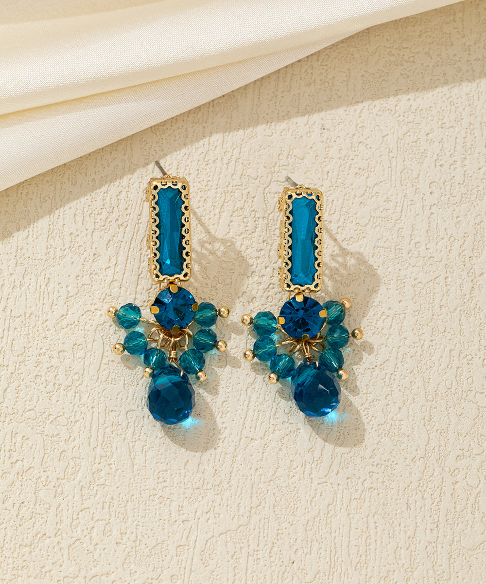 Boucles d’oreilles pendante strass pampilles 26AHBOL019