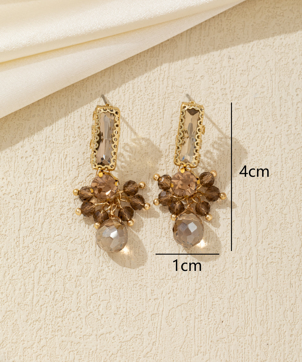 Boucles d’oreilles pendante strass pampilles 26AHBOL019