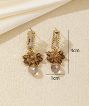 Boucles d’oreilles pendante strass pampilles 26AHBOL019