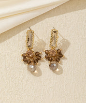 Boucles d’oreilles pendante strass pampilles 26AHBOL019