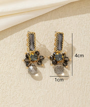 Boucles d’oreilles pendante strass pampilles 26AHBOL019