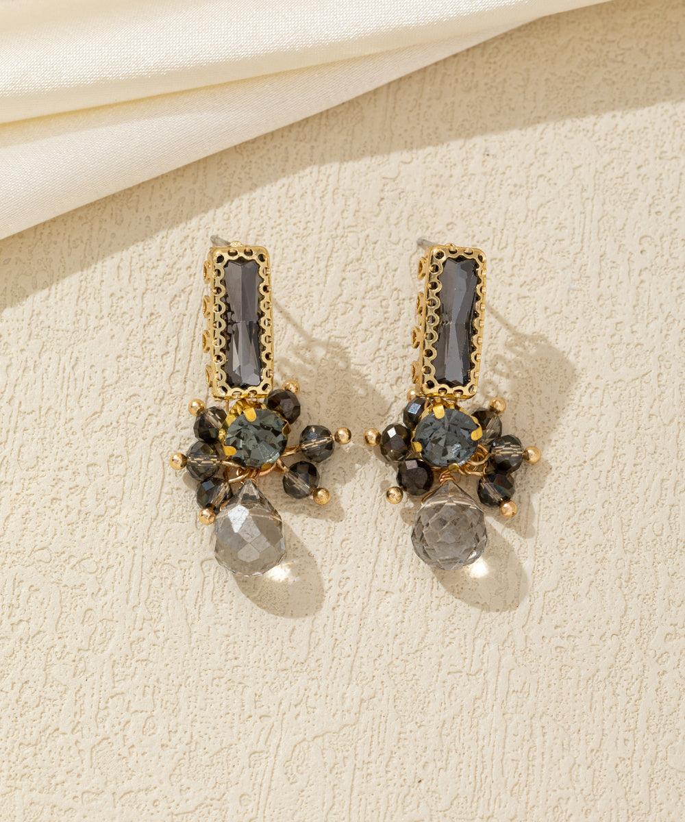 Boucles d’oreilles pendante strass pampilles 26AHBOL019