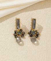 Boucles d’oreilles pendante strass pampilles 26AHBOL019