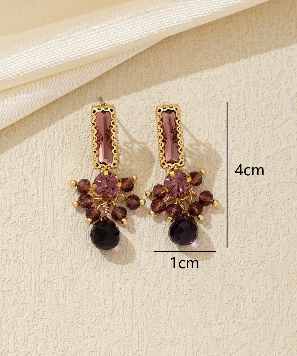 Boucles d’oreilles pendante strass pampilles 26AHBOL019