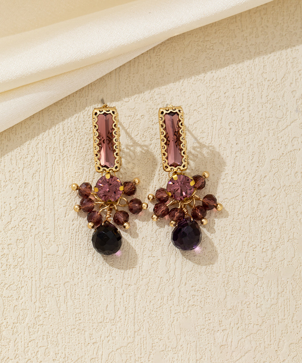 Boucles d’oreilles pendante strass pampilles 26AHBOL019