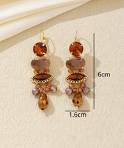 Boucles d’oreilles pendantes strass pampilles – 26AHBOL021
