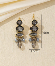 Boucles d’oreilles pendantes strass pampilles – 26AHBOL021