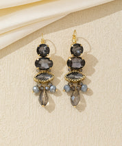 Boucles d’oreilles pendantes strass pampilles – 26AHBOL021
