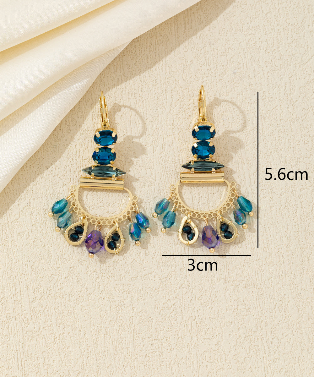 Boucles d’oreilles pendantes pampilles dentelle – 26AHBOL022
