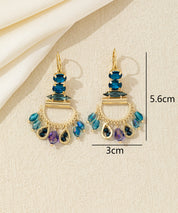 Boucles d’oreilles pendantes pampilles dentelle – 26AHBOL022
