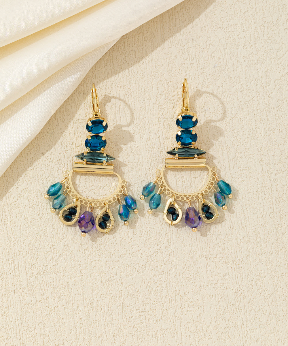 Boucles d’oreilles pendantes pampilles dentelle – 26AHBOL022