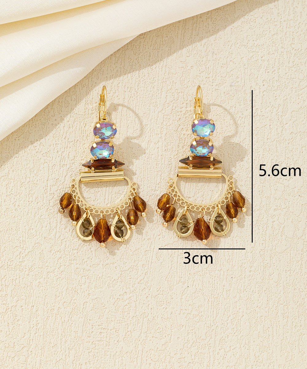 Boucles d’oreilles pendantes pampilles dentelle – 26AHBOL022