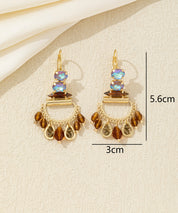 Boucles d’oreilles pendantes pampilles dentelle – 26AHBOL022