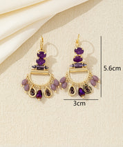 Boucles d’oreilles pendantes pampilles dentelle – 26AHBOL022
