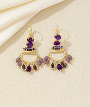 Boucles d’oreilles pendantes pampilles dentelle – 26AHBOL022