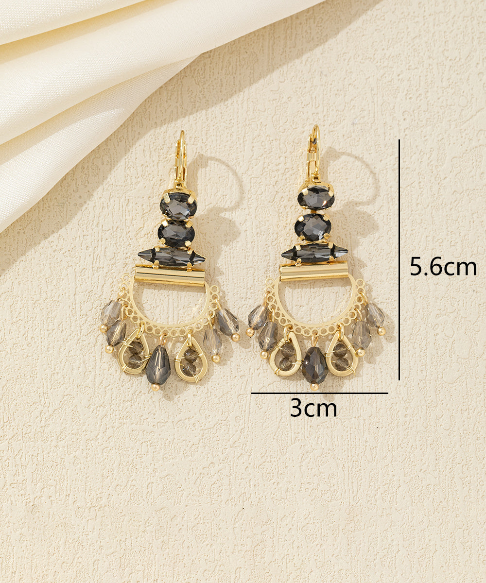 Boucles d’oreilles pendantes pampilles dentelle – 26AHBOL022