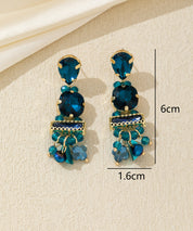 Boucles d’oreilles pendantes strass pampilles – 26AHBOL023