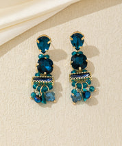 Boucles d’oreilles pendantes strass pampilles – 26AHBOL023