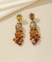 Boucles d’oreilles pendantes strass pampilles – 26AHBOL023