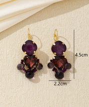 Boucles d’oreilles cœur facetté pendantes – 26AHBOL024