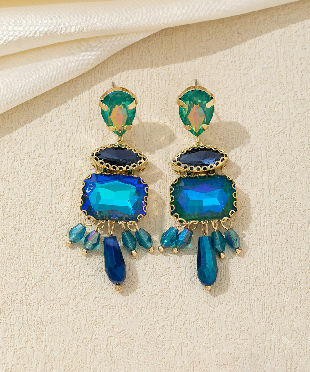 Boucles d’oreilles strass pampilles – 26AHBOL025