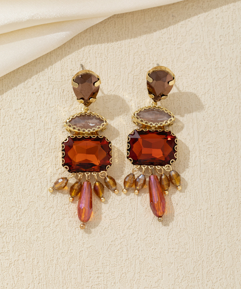 Boucles d’oreilles strass pampilles – 26AHBOL025