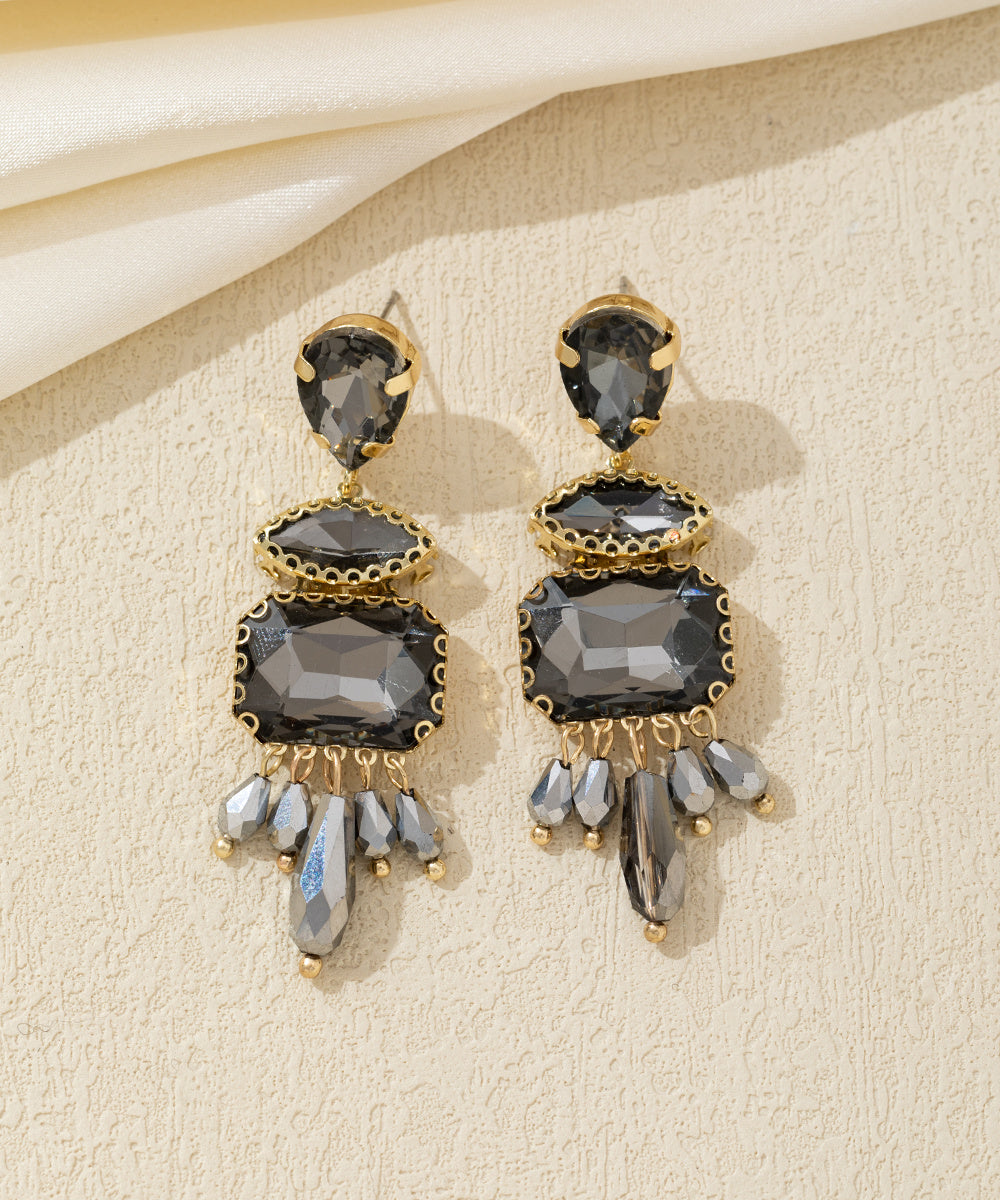 Boucles d’oreilles strass pampilles – 26AHBOL025