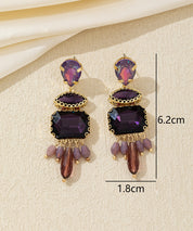 Boucles d’oreilles strass pampilles – 26AHBOL025
