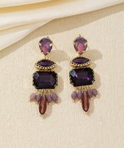 Boucles d’oreilles strass pampilles – 26AHBOL025