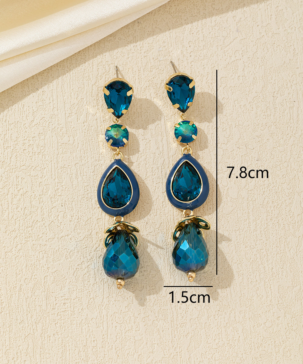 Boucles d’oreilles longues cristal goutte – 26AHBOL026