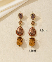 Boucles d’oreilles longues cristal goutte – 26AHBOL026