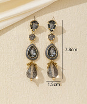 Boucles d’oreilles longues cristal goutte – 26AHBOL026
