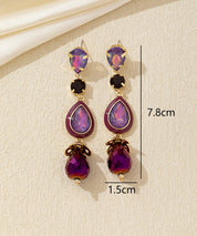 Boucles d’oreilles longues cristal goutte – 26AHBOL026