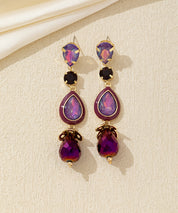 Boucles d’oreilles longues cristal goutte – 26AHBOL026