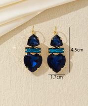 Boucles d’oreilles cœur cristal pendantes – 26AHBOL027