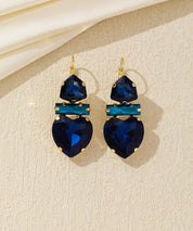Boucles d’oreilles cœur cristal pendantes – 26AHBOL027