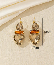 Boucles d’oreilles cœur cristal pendantes – 26AHBOL027